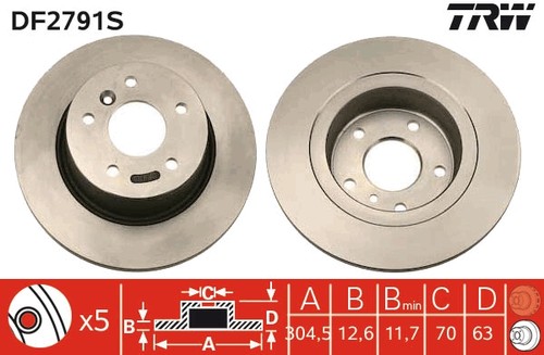 Brake disc left - pc.,