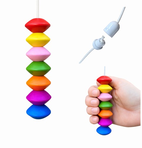 Wooden rainbow disc - wooden,