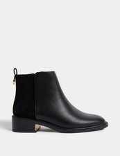 Marks & Spencer Womens Black Ankle Girls Boots - M&S