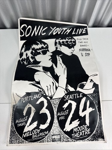 Vtg sonic youth - sonic, nirvana