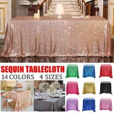 Sparkly Sequin Tablecloth Shiny Dinner Table Cover for Wedding Party Banquet LOT