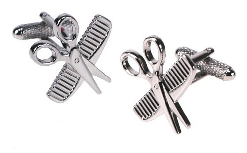 Scissors comb cufflinks in - scissors, &