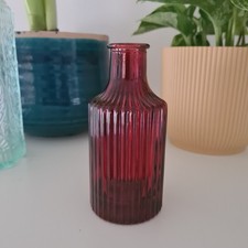 Vintage Ribbed Glass Bottle