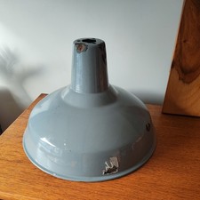 Vintage Industrial Enamel Benjamin RLM Pendant Light Fitting