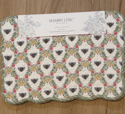 Shabby chic placemats bees - chic,