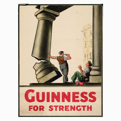 Guinness strength retro metal - strength,