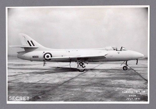 Hawker hunter prototype wb188 - prototype,