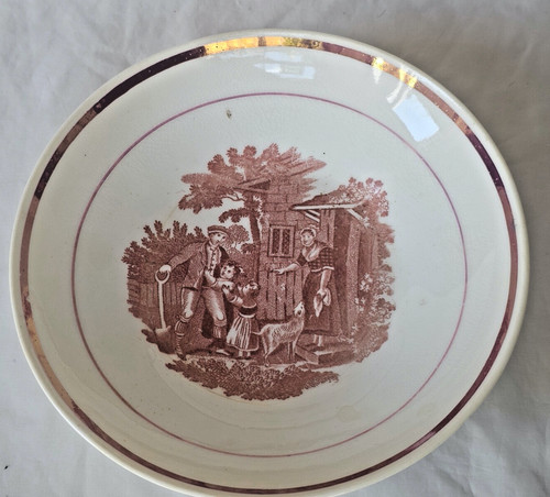 Antique small lustre bowl with - lustre,