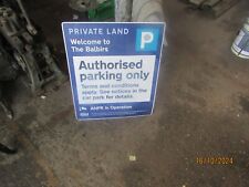 PRIVATE LAND NO PARKING SIGN  MEDIUM
