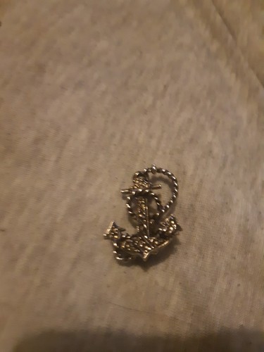 Nautical silver tone brooch - nautical,