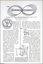 THE HARMONOGRAPH. BY ARCHIBALD WILLIAMS. AN ORIGINAL ARTICLE FROM PEARSONS MAGAZ