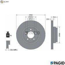 2x BRAKE DISC 54378NHC FOR BMW
