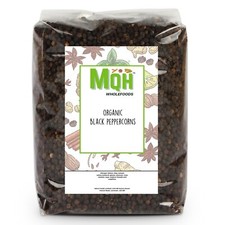 ORGANIC Whole Black Peppercorns Premium Quality! Soil Association Certified