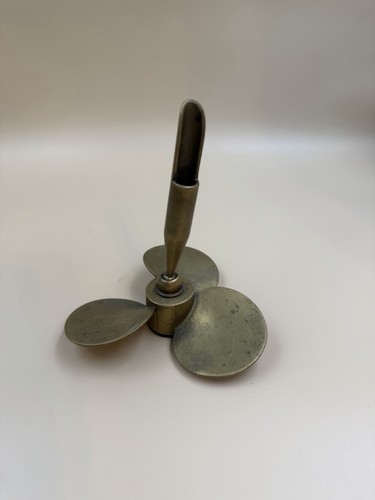 Vintage nautical brass boat - nautical,