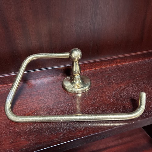 Vintage brass towel holder - brass,
