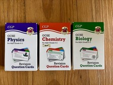 CGP GCSE Revision Cards x 3. Science - Biology, Physics & Chemistry.