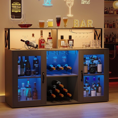 Home bar cabinet with led - bar,