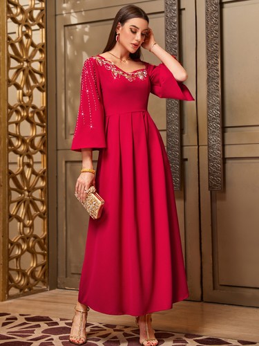 Dubai rhinestone abaya kaftan - dubai,