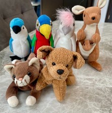 6 TY Beanie Babies, As shown
