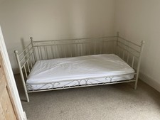 IKEA CREAM METAL FRAME DAY BED