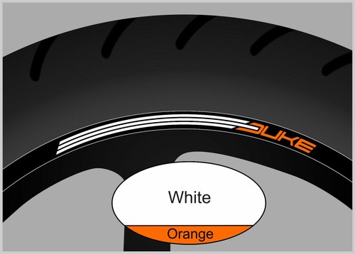 Ktm duke wheel rim stickers - wheel,