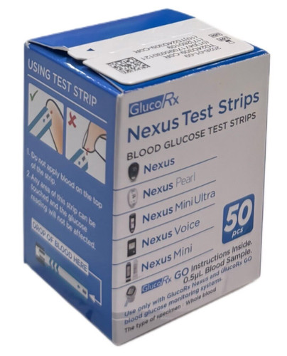 Glucorx nexus test strips 50 - nexus,
