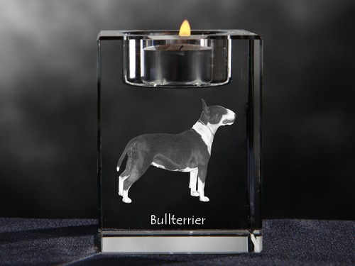 Bullterrier crystal candle - crystal,