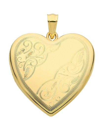 Yellow gold heart - yellow,