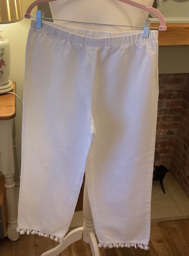 Deane white linen trousers - &,