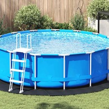 WALPLUS Pool Ground Sheet Black Ø366 cm Non-Woven Fabric Protective Mat