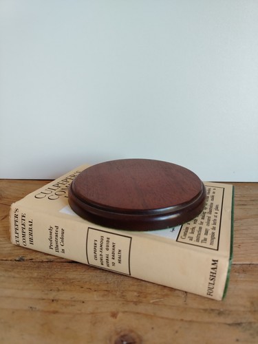 Vintage mahogany round display - vintage,