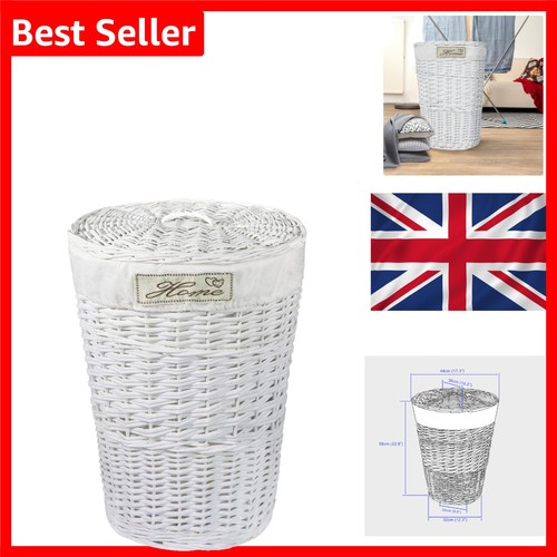 Wicker oval laundry basket - oval,