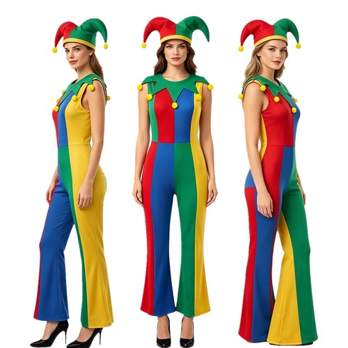 Women jester costume bodysuit - women,