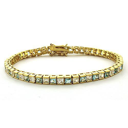 Gold tennis bracelet - 7, inch