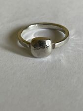 Vintage Sterling Silver Nugget Style Ring Size P
