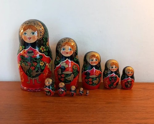 Vintage russian dolls 10 - vintage,