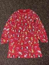 Girls Next Red Christmas Dress With Fun Animal Design Age 8 Years