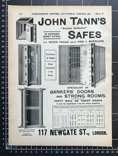 John tann safes 1913 trade - 1913,
