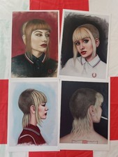 Set of 4 Skinhead Girl
