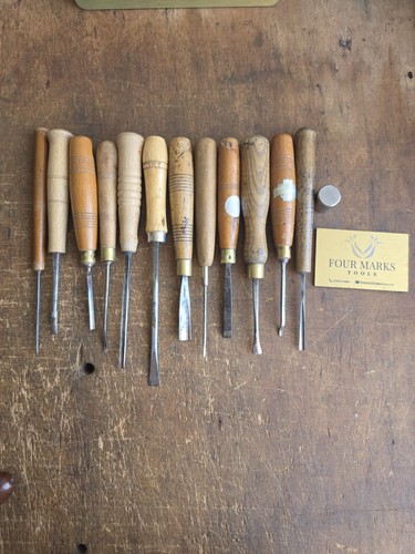 Wood carving chisels and - 12,