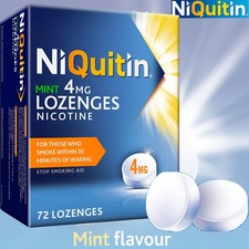 NiQuitin Mint 4 mg Lozenges - Effective Smoking Craving Relief- 72 Lozenges