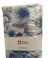 M&S X English Heritage Piccadilly Park Border Bedset Blue Mix Superking New F1