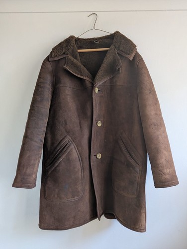 Genuine sheepskin coat brown - genuine,