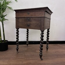 Antique dark oak artist's desk
