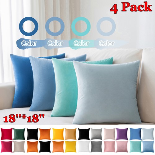 4pack velvet square throw - 4pack,