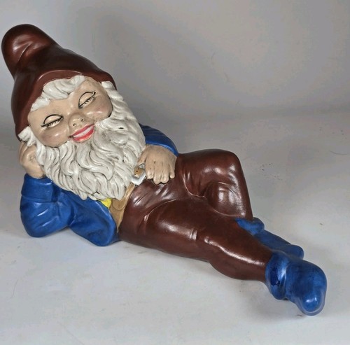 Vintage ceramic garden gnome - garden,