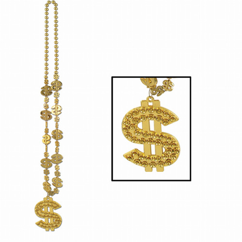 Gold dollar sign mardi - gold,