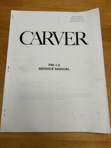 Carver power amplifier - pm-1.5,