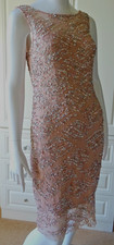ADRIANNA PAPELL BLUSH SEQUIN DRESS UK10