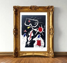 Joan Miro Signed Original linocut hand printed from original block